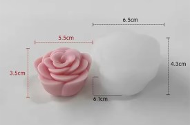 Molde silicona rosa rococo grande